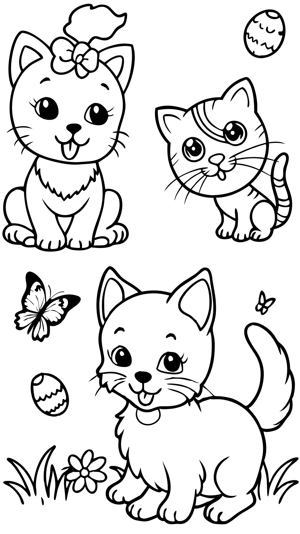 puppy kitten coloring pages